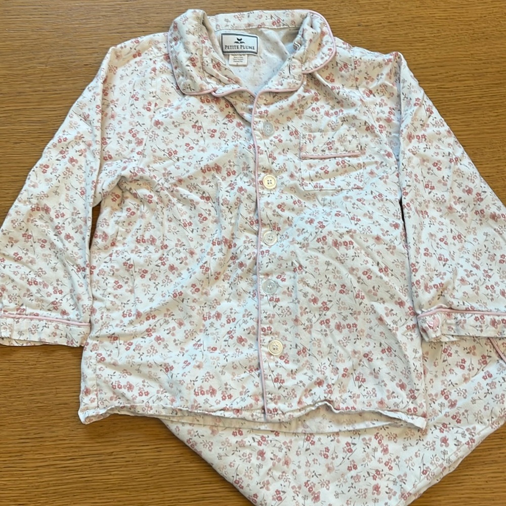 Petite Plume girls floral pajama set, 6years